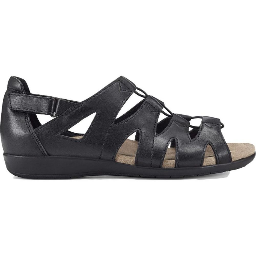 Earth Origins Womens Belder Bea Black Leather Caged Gladiator Sandals NWT_2